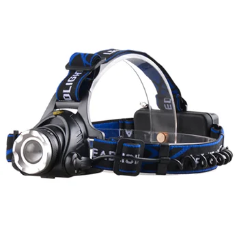 

Adjustable focus LED headlight 2 * 18650 lithium battery powered rechargeable headlamp 3 mode zoom waterproof headlights