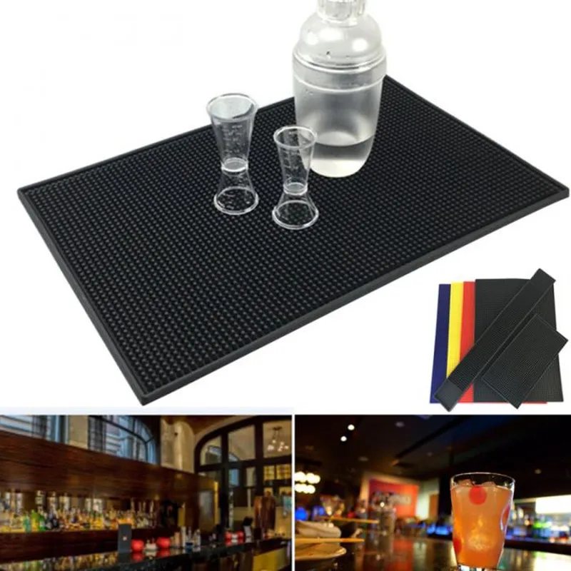 Newly Non slip Rubber Bar Mat Bar Runner Glass Drip Tray Beer Drink
