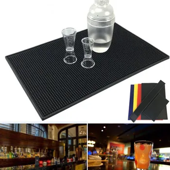 

Newly Non-slip Rubber Bar Mat Bar Runner Glass Drip Tray Beer Drink Rail Bars Service Mat
