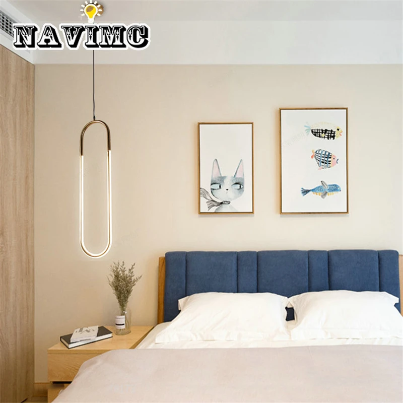 

Modern U-shaped Energy-saving Decorative Single Hanging Pendant Light for Bar Study Living Room