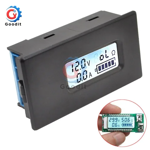 18650 26650 Digital LED Lithium Li-ion Battery Tester Meter Back Light Voltage/Capacity/Current/Load Resistance Tester With Case