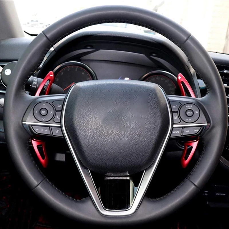 Алюминиевое рулевое колесо Paddle Shifter расширения Чехлы для Toyota Camry(Спортивная красная матовая отделка