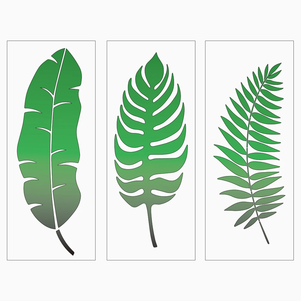 Set Di 14 Stencil A Forma Di Foglia Di Vite Per Pittura - Riutilizzabili In PET Per Decorazione Su Legno, Pareti, Tela, Mobili
