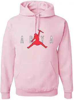 

Air Arya Dagger Not Today GoT Thrones Stark Fan | Mens Pop Culture Hooded Sweatshirt Graphic Hoodie, Light Pink, X-Large
