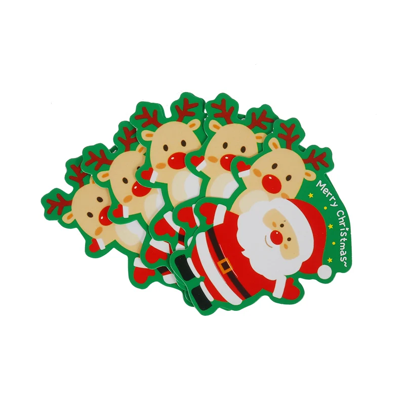50 шт. Рождество Санта Клаус Снеговик леденец декоративная открытка контейнер для сладостей чехлы с леденцами пакет Декор дети Navidad подарки