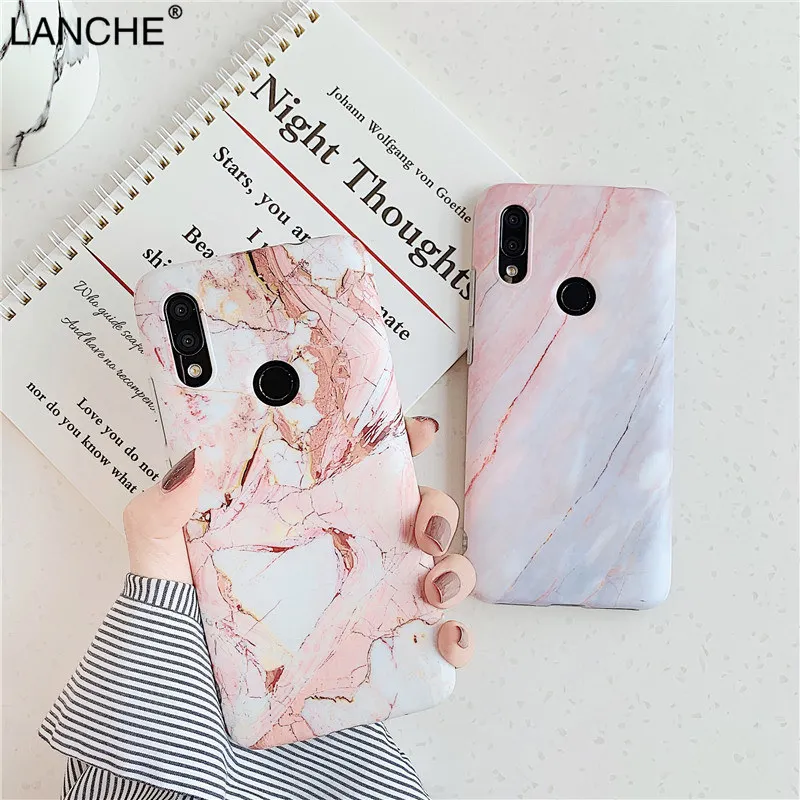 Чехол LANCHE marble для Xiaomi Redmi Note 7 Pro чехол из мягкого силикона и ТПУ задняя крышка