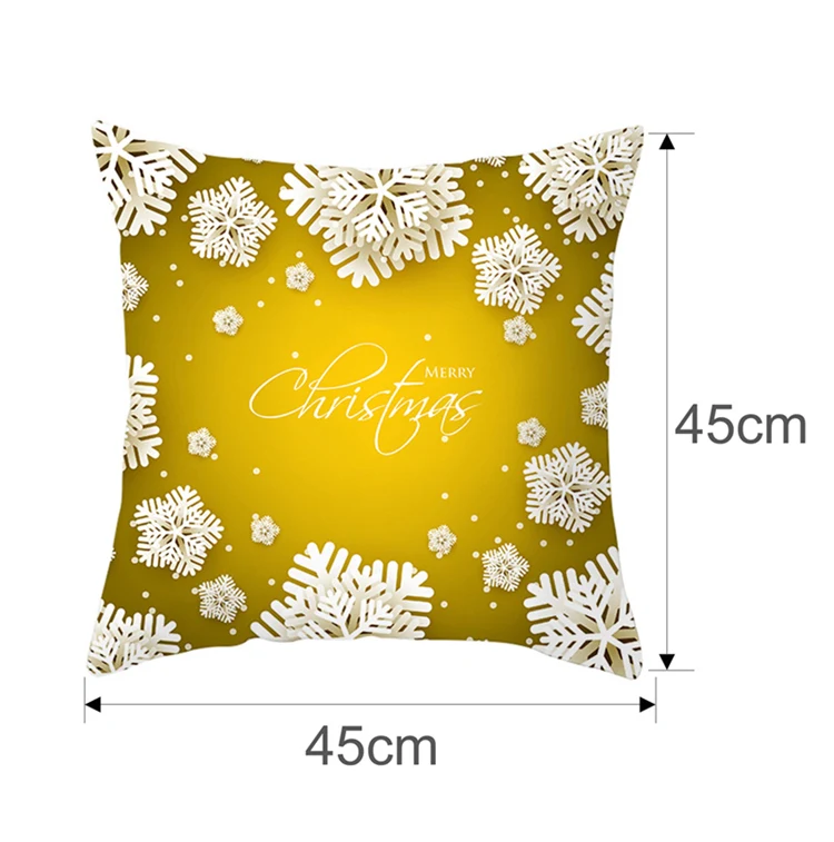 QIFU 45x45cm Christmas Pillowcase Merry Christmas Decoration for Home Christmas Gifts Xmas Decor Natale Happy New Year