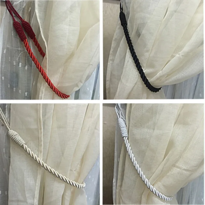 8P2pcs/set Soft Free Installation Curtain Strap Polyester Weave Rope Curtain Tie Backs Home Decoration Accessories Modern CM