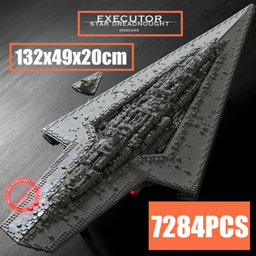 Новый супер exector класс звезда Дредноут MOC-15881 Fit Звездные войны техника корабль Модель Строительный блок кирпичи игрушки рождественские