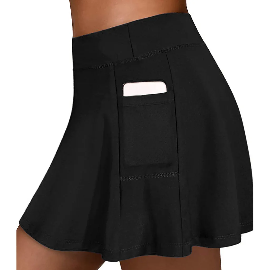 Summer Sports Tennis yoga Skorts Fitness Short Skirt Badminton breathable Quick drying Women Sport Anti Exposure Tennis Skirt