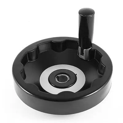 

16mm x 150mm Back Ripple Hand Wheel w Removable Revolving Handle