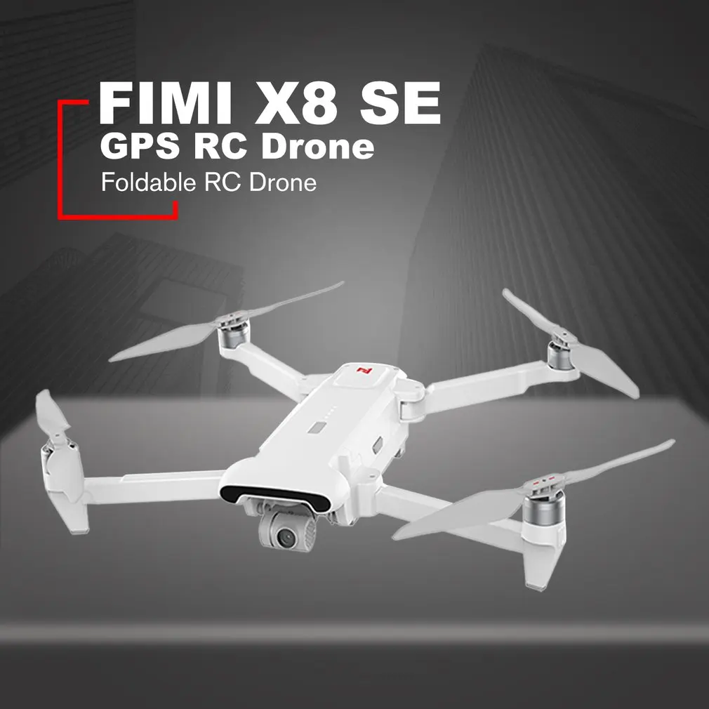 FIMI X8 SE складной FPV дрона с дистанционным управлением с 3-осевому гидростабилизатору HD 4K Камера gps долгое время полета RC вертолет RTF
