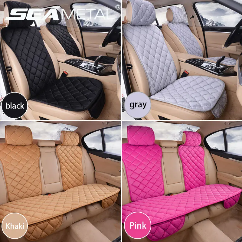 Plush Car Seat Cover Universal Front Rear Auto Chair Cushion Pad Mat Warm Soft O 