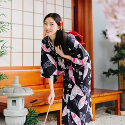 Women's All Season Kimono Japanese Traditional Vintage Yukata Floral Prints Summer Dress Cosplay Wear Photography Clothing