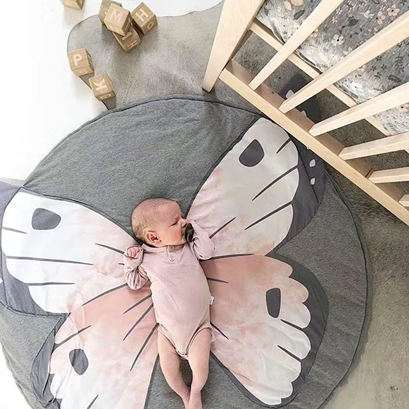 

Game Mat Cartoon Animal Baby Mat Newborn Infant Crawling Blanket Cotton Round Floor Carpet Mat for Kids Room Nursery Decor Rugs