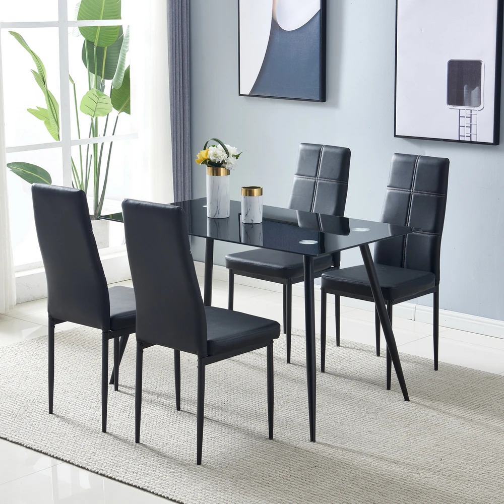 Black Dining Room Chairs Set Of 4