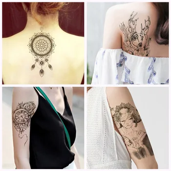 

150x210mm Arm Temporary Tattoo Sticker Lace Eagle Tattoo Large Picture Fake Tattoo Tatoo Tatto Tato Henna WX061-080