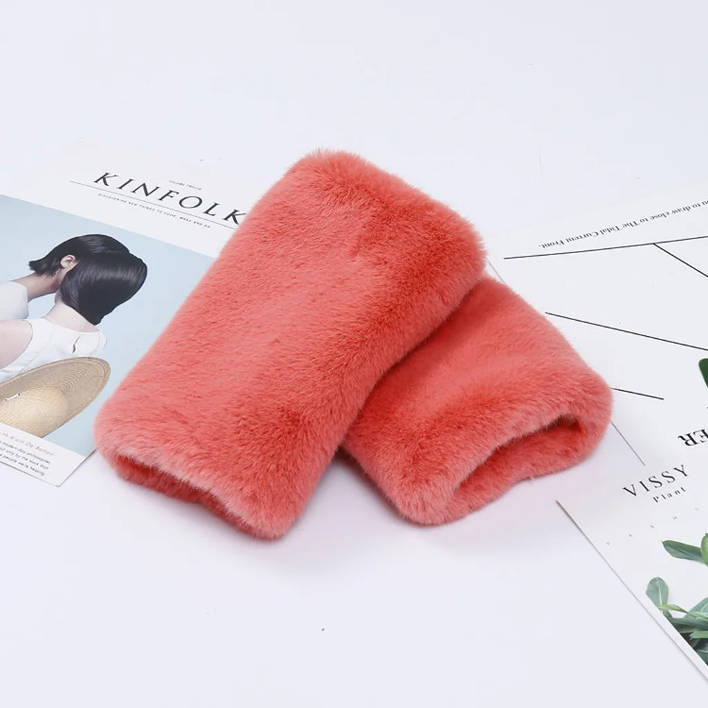 Модные зимние теплые перчатки для женщин, перчатки на полпальца, утепленные теплые женские варежки luva feminina handschoenen eldiven