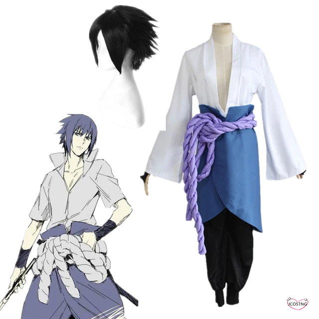 Fantasia de cosplay do anime uchiha sasuke, roupa de criança para cosplay  do dia das bruxas - AliExpress