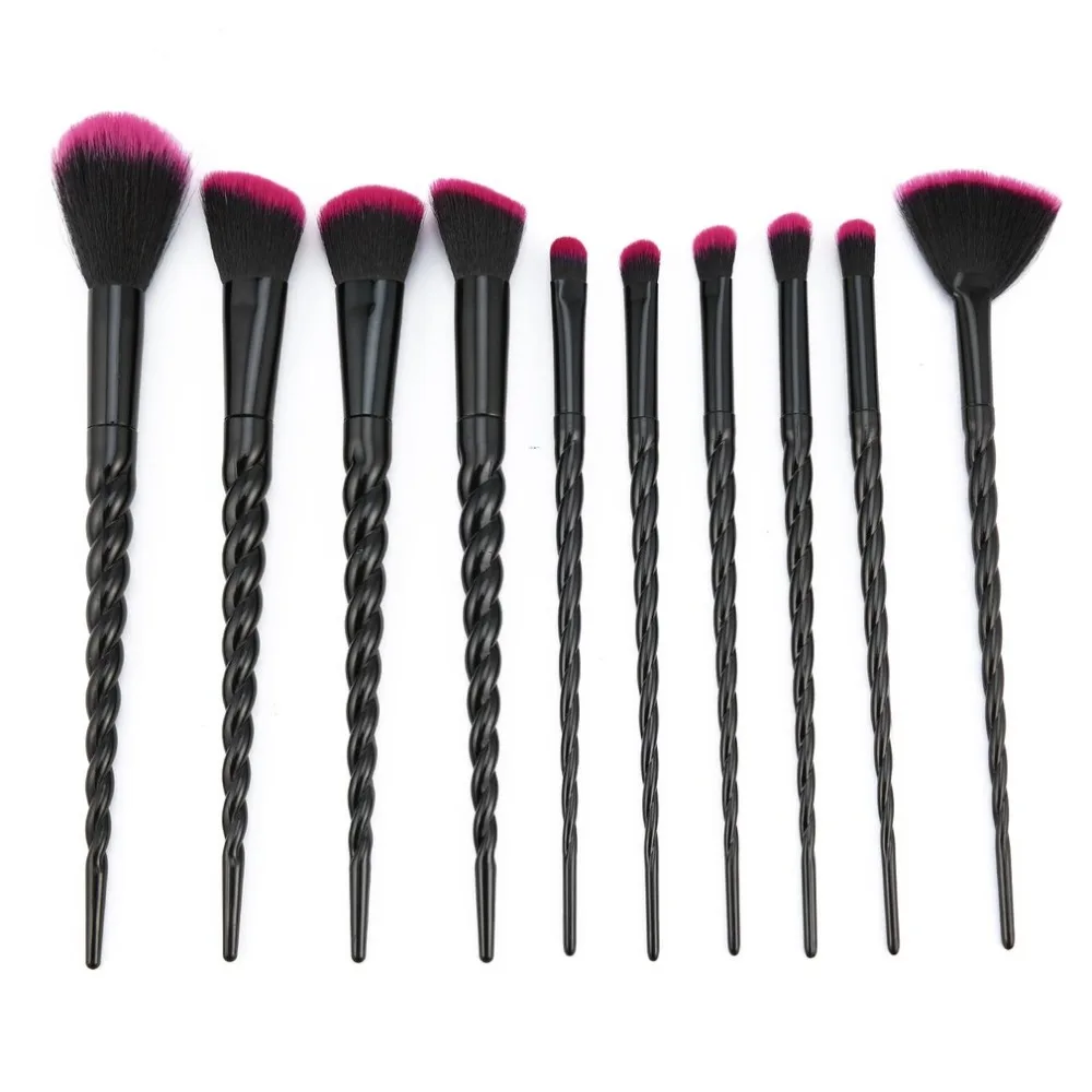 

Red 10pcs Unicorn Makeup Brush Set Pink Foundation Blending Powder Eye shadow Make Up Brushes Cosmetic Beauty Make Up Tools