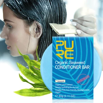 

Travel Moisturizing Organic Conditioner Bar Hair Care Growth Solid Handmade Seaweed Nourishing Shampoo Soap Oil Control Portable