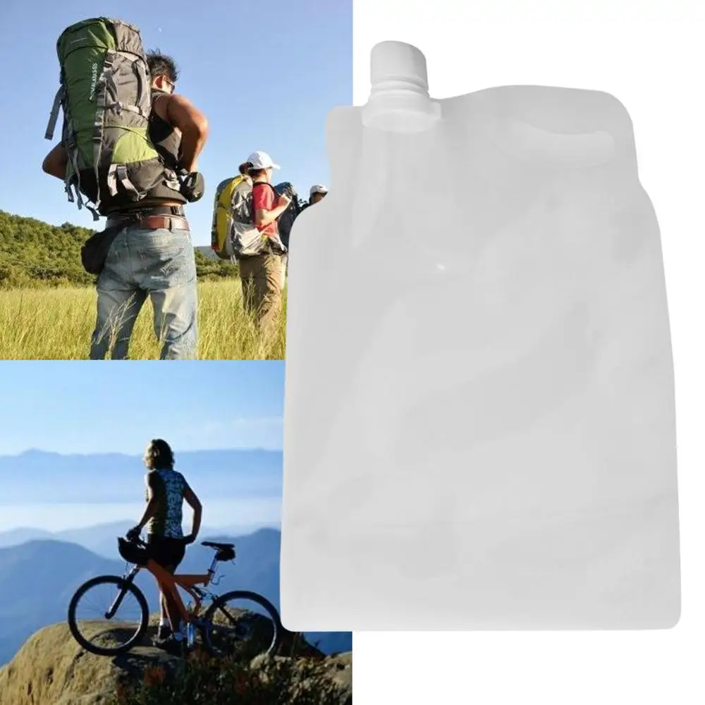 Пластиковые мешки для воды складная бутылка питьевой кемпинг сумка для езды на велосипеде, бега мешочек pe открытый Портативный Пеший туризм мешок воды складной