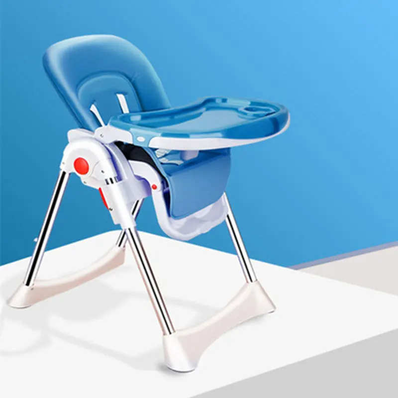 Детский обеденный стул складной портативный Детский многофункциональный обеденный стул регулируемый три цвета и лежать