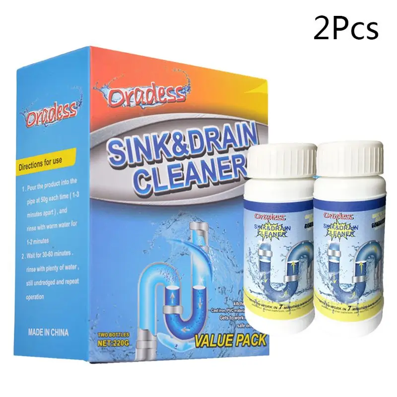 

2pc Sink Drain Cleaner Kitchen Sewer Cleaning Agent Rush Pipe Tool