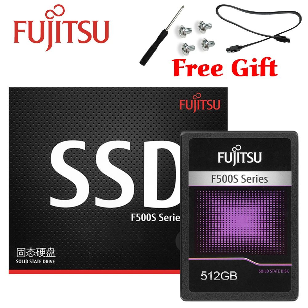 

FUJITSU 2.5inch ssd 512gb sata iii 3D NAND Flash 500MB/s ssd 512 gb TLC SMI Phison internal Solid State Drive for laptop desktop