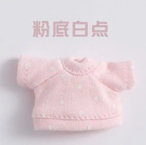 pink white dot Новинка, красивые детские Цвета кукольной одежды короткий рукав Футболка худи для ob11, obitsu11, Молли, 1/12bjd кукольная одежда аксессуары для куклы - Цвет: pink white dot