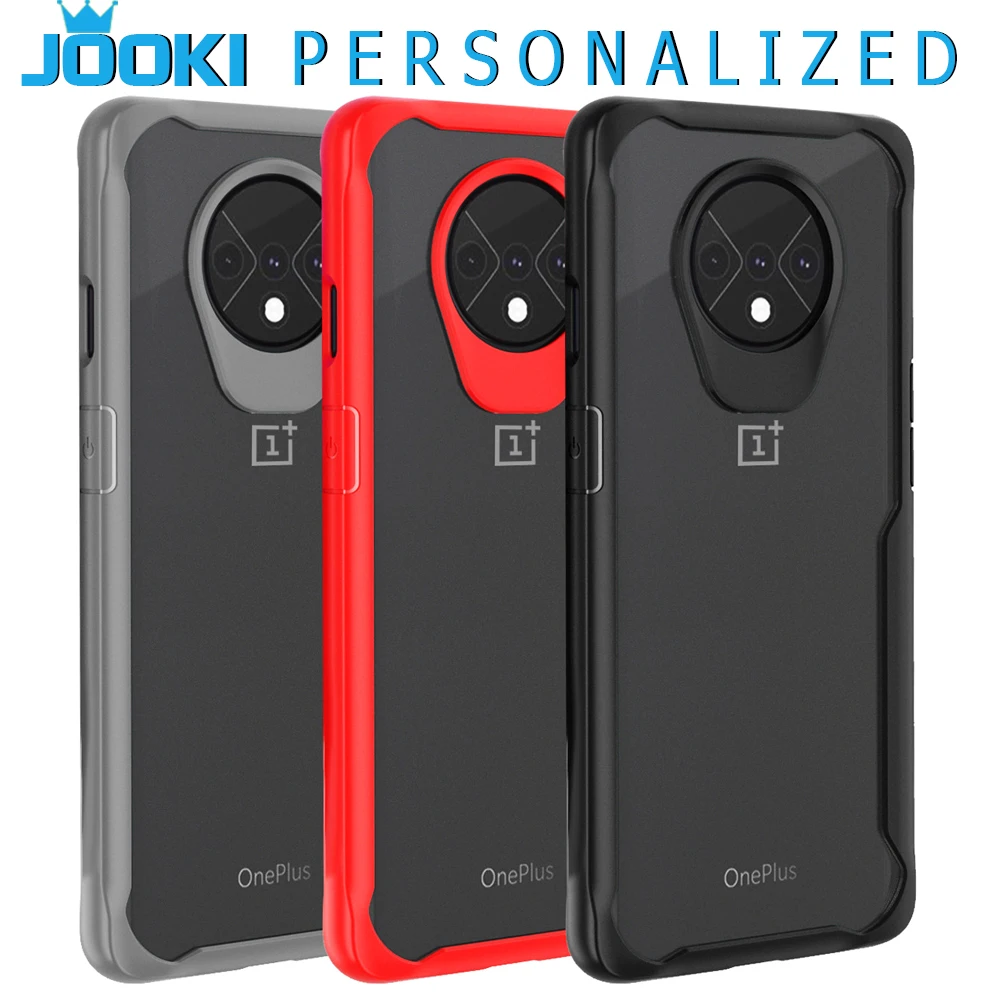 

For One plus 7T case oneplus 7 pro case 7T cover TPU+PC Black Red Shockproof Back Case For Oneplus 7T