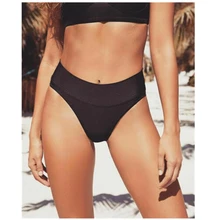 Модный тренд женский сексуальный бикини Леди пуш-ап пляжный купальник клешеные штаны с высокой талией сплошной праздник летнее нижнее белье