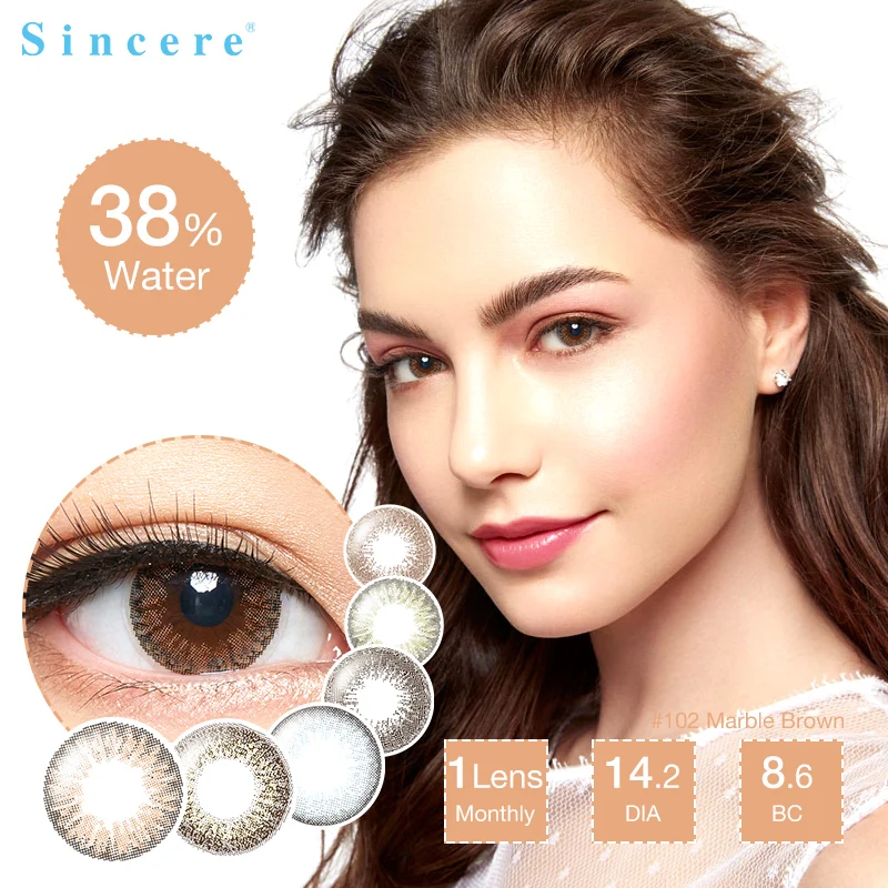 

Sincere vision 1pcs/box Select Fairy colored contact lenses 0-900 diopter for eyes vision correction healthcare used for 30days