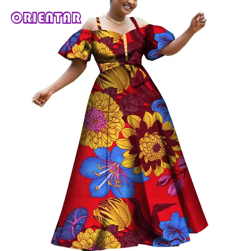 african print ball gown dresses