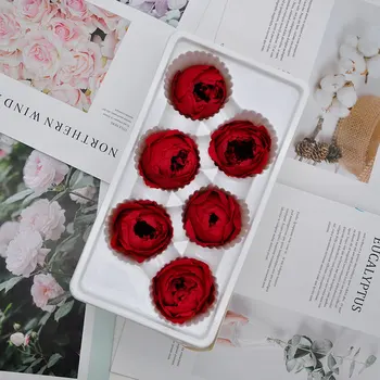 

1 box eternal flower Austin rose flower diameter 5-6cm Preserved Flowers gift box material