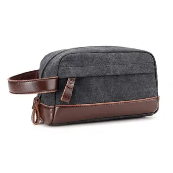 

Toiletry Organizer Bag for Men Canvas Dopp Kits Shaving Kit( Black)