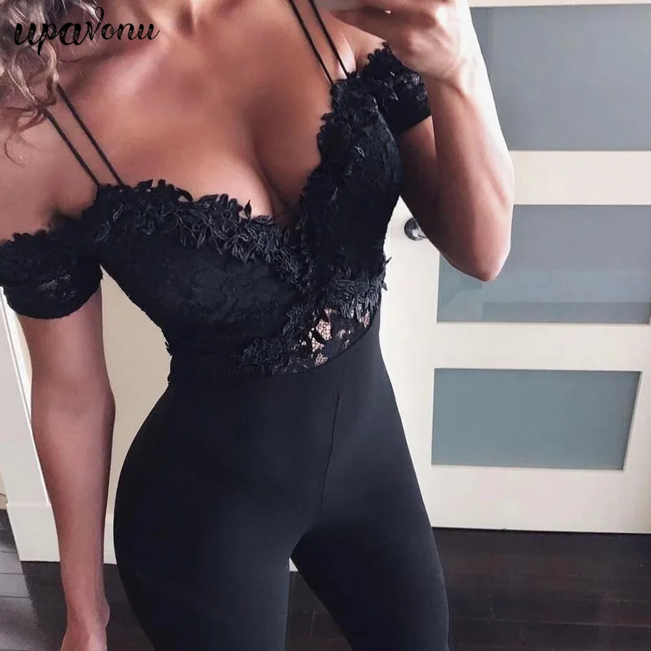 UpAvonu Bandage Jumpsuit 2020 New Arrivals Summer Black Women Bandage Bodysuit Off Shoulder Lace Sexy Bodycon Bandage Jumpsuit UpAvonu Bandage Jumpsuit 2020 New Arrivals Summer Black Women Bandage Bodysuit Off Shoulder Lace Sexy Bodycon Bandage Jumpsuit