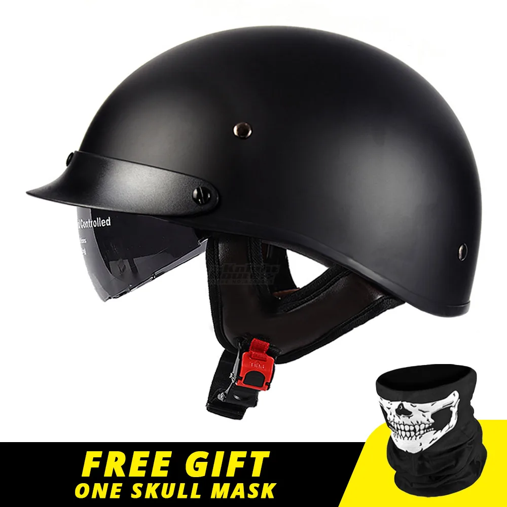 New Motorcycle Helmet Open Face Retro Unisex Half Helmet Motorbike Helmet Motorcycle Racing Helmet Casco Moto Capac Size M-XXL