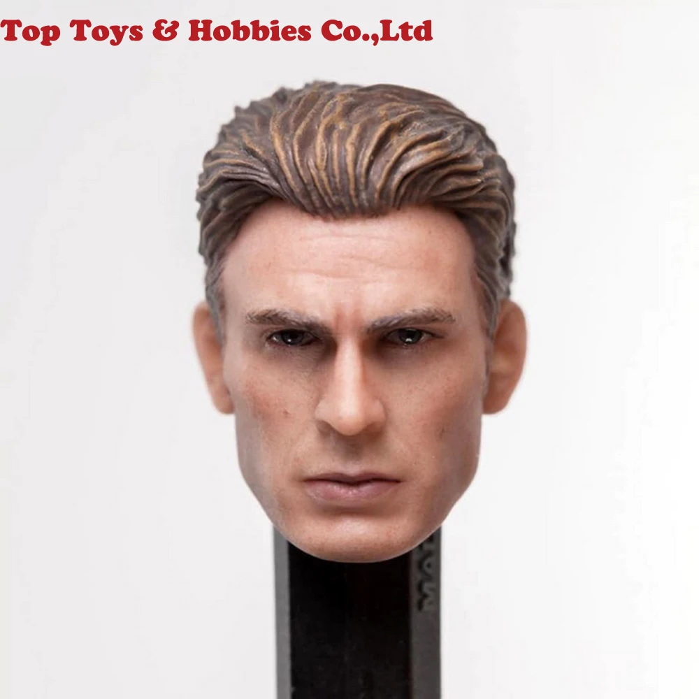 1/12 Капитан Америка Steve Rogers голова скульптура подходит для SHF 6 ''экшн-игрушки; Железный человек Tony Stark фигурка модель аксессуар - Цвет: Steve Head Sculpt