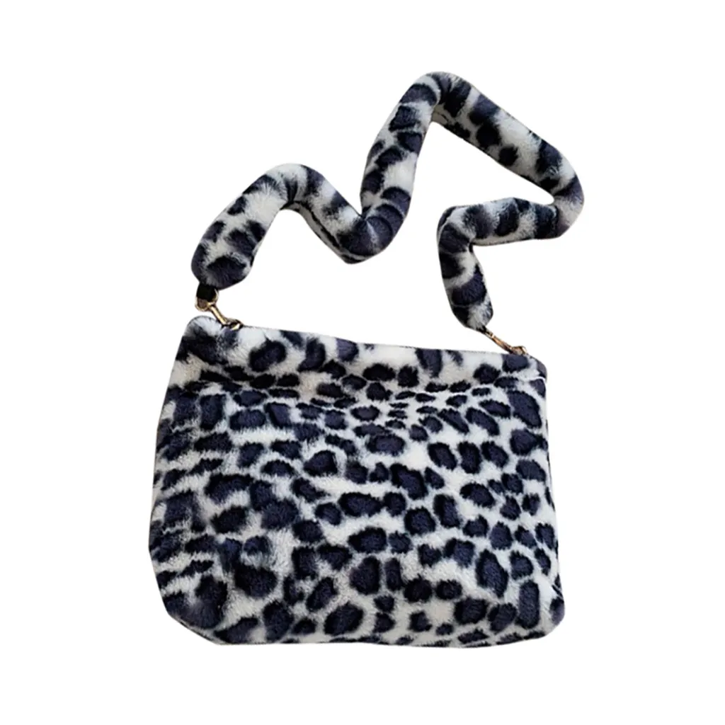 Leopard Crossbody Bags For Women Fashion Shoulder Bag Autumn Winter Messenger Bag Luxury Handbags Women Bags Designer New - Цвет: Gray