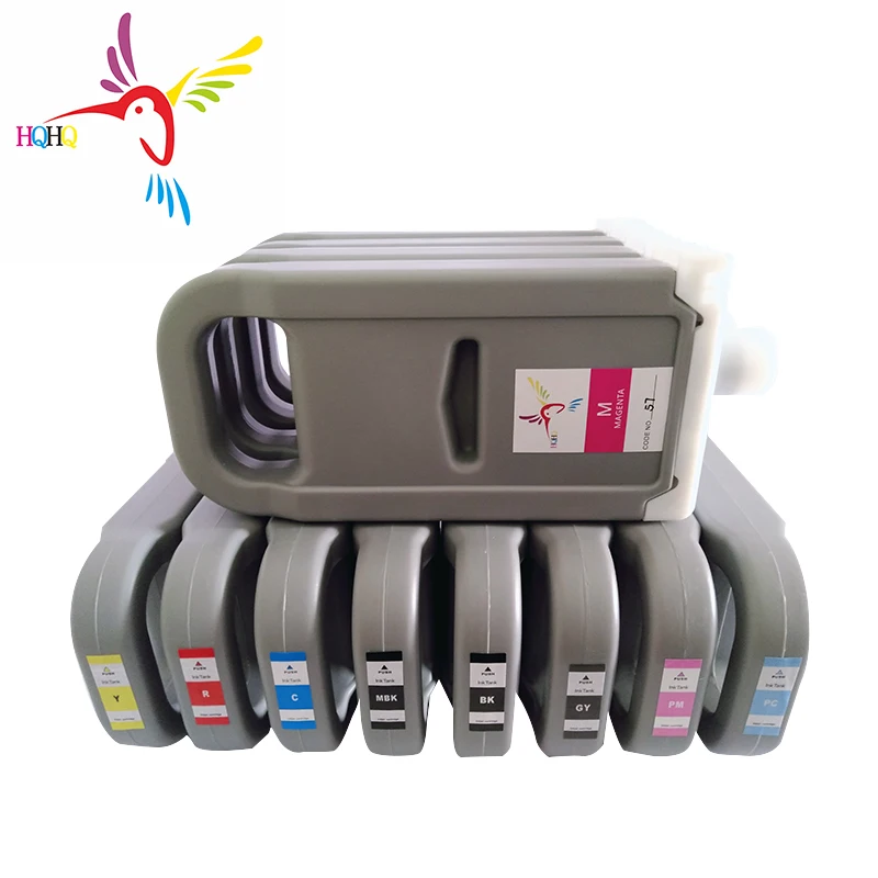 12 colors full set 700 мл PFI57 пустой чернильный картридж с чипом и без чернил для Canon Pro 560 540 520 540S 560S 520D 540D картридж PFI57 - Цвет: 12 colors full set
