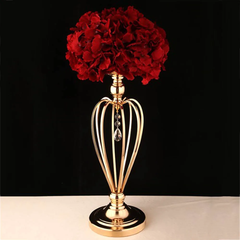 Wedding Decoration Iron Flowers Vases Candle Holders Road Lead Table Centerpiece Metal Stand Candlestick For Party Candelabra