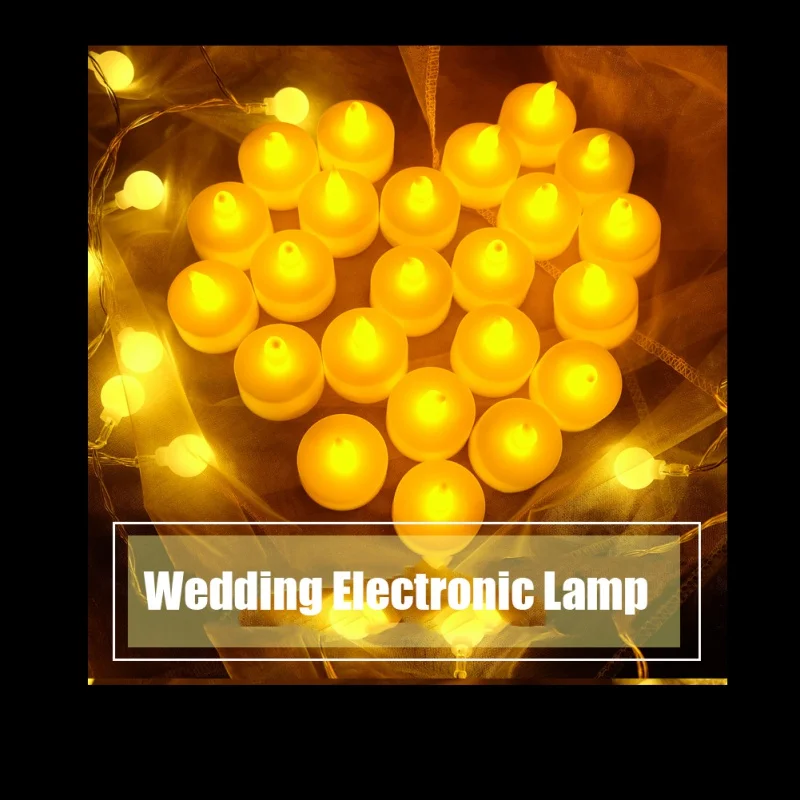 12Pcs LED Candle Wax Flameless Christmas Lamp Lights Wedding Home Candles Decor