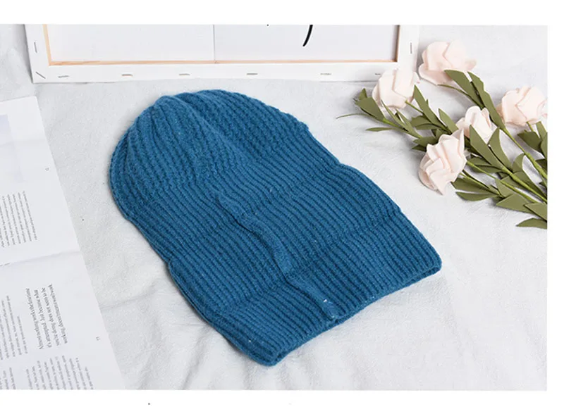 Зимние шапки OMEA из Ангорского кроличьего меха, осенне-зимняя шапка с Тыквой и дыней для мужчин и женщин из кроличьей шерсти, вязаная однотонная шапочка для девочки, шапка