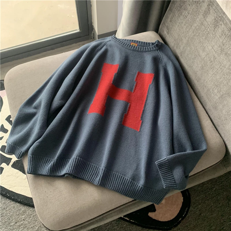 Human Made Sweater Men Women 1:1 Best Quality Cartoon Polar Bear Pattern Knit Sweatshirts Human Made Crewneck cardigan male