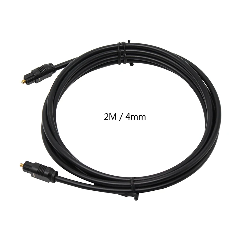 Dayanıklı Dijital Optik Ses Kablosu Toslink Altın Kaplama 1m 2m SPDIF MD DVD Altın Kaplama Kablo