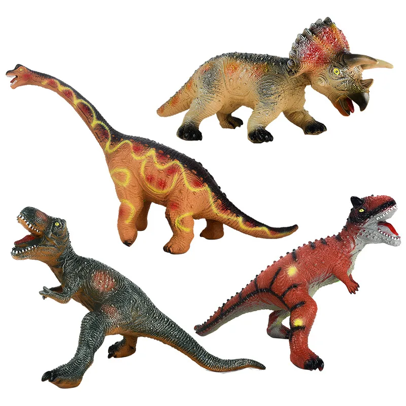 Модель большого размера звук делая мягкий Silcone динозавр игрушка Дети T-Rex модель игрушечный динозавр