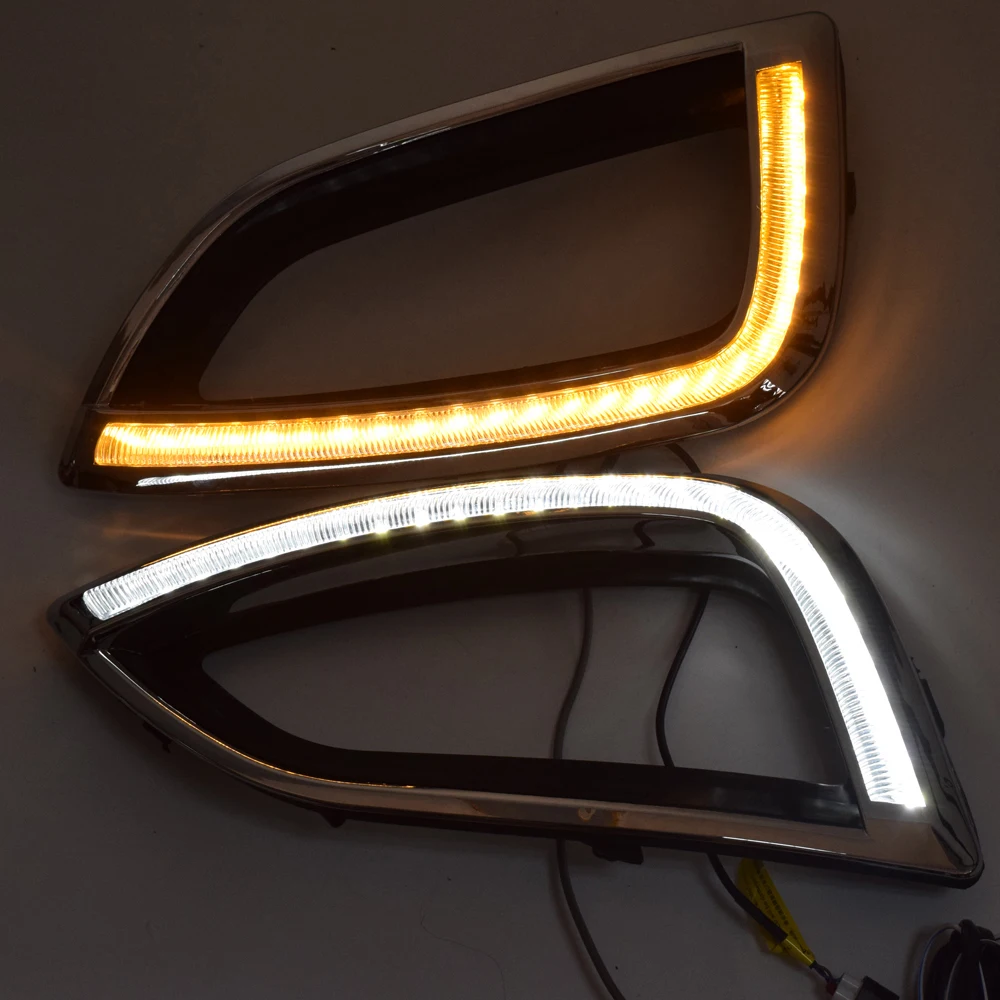 Для hyundai IX35 Светодиодный дневной ходовой светильник в сборе противотуманная фара Дневной светильник s автомобиль Белый DRL Вождения