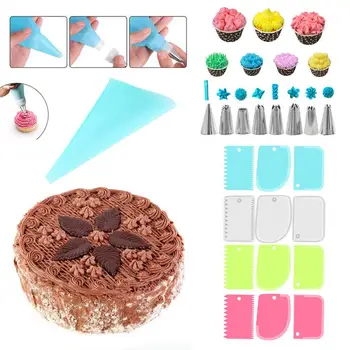 

14 Pcs/set Cake Decorating Icing Piping Tips Set With Storage Box Cake Decorating Supplies Kit Icing Nozzles Pastry Piping Bags