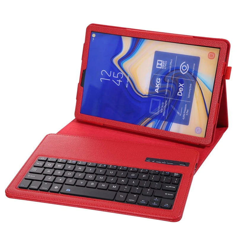 Чехол Lychee с клавиатурой для samsung Galaxy Tab S4 10,5, модель Sm-T830/T835/T837, тонкий легкий Чехол-подставка со съемным W